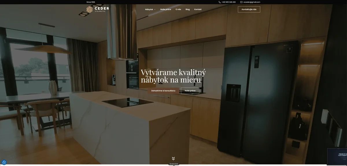 Ceder Stolárstvo Screenshot